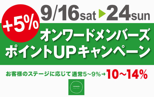 オンワードメンバーズ ポイントアップキャンペーン」開催